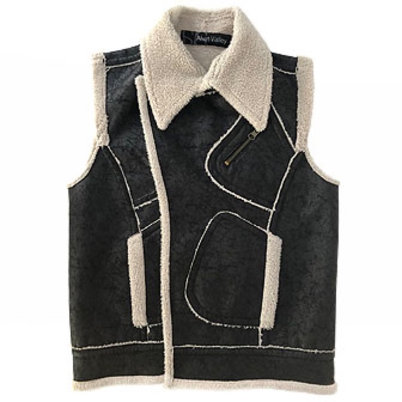 Alvin Valley Faux Shearling & Faux Suede Vest - Picture 2 of 6